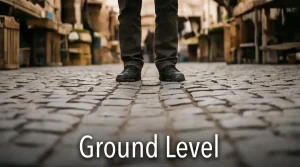 צילום בגובה הקרקע המדגים שימוש בזווית Ground Level בקולנוע