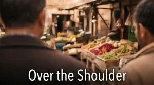 צילום מעבר לכתף המדגים זווית Over the Shoulder בקולנוע